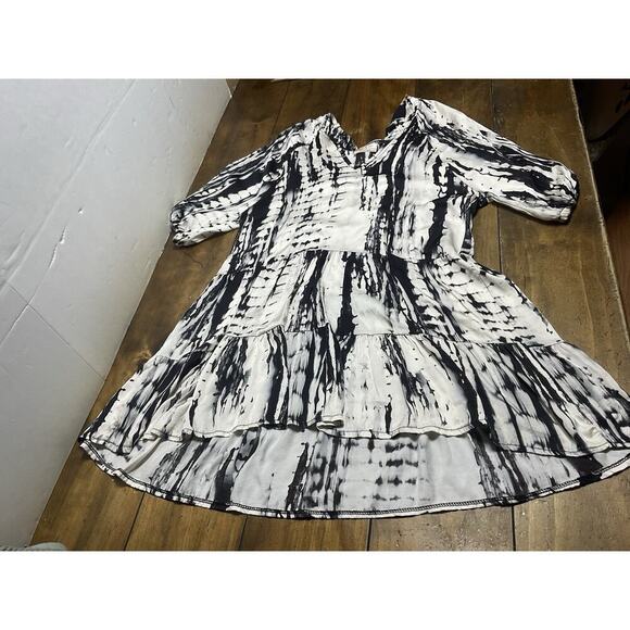 Sofia Made In Italy Tie Dye Tunic Dress M/L Tiered Boho - Picture 1 of 10